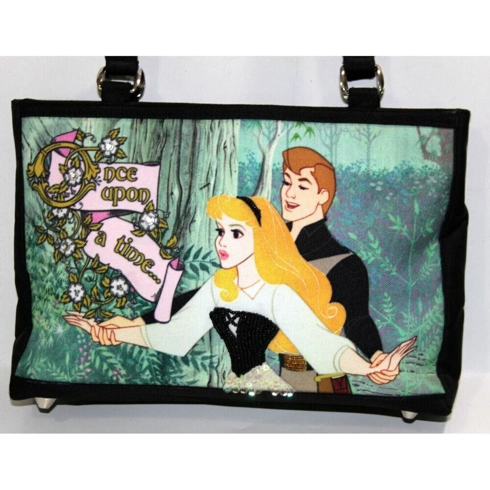 Disney Sleeping Beauty Prince Bag Purse Footed Bottom Once Upon A Time Beaded